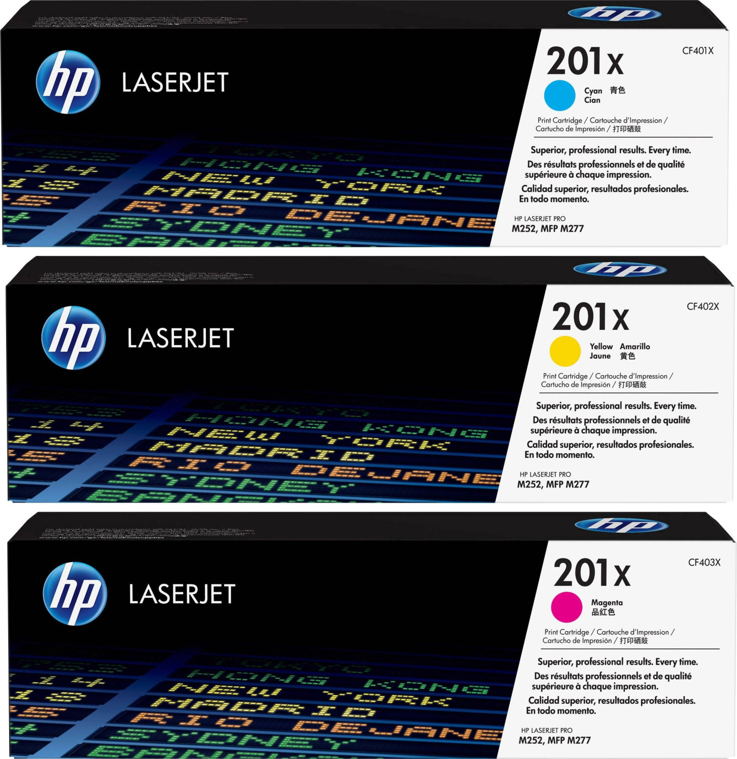 HP 201X Toner Multipack (CF253XM) · 3-farbig (CMY)